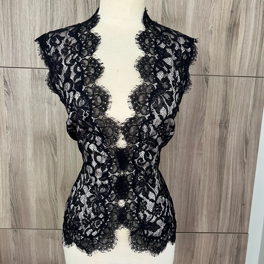 Elegant Black Lace Top